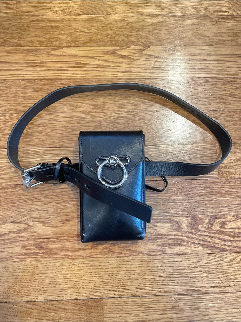 Rebecca Minkoff Black Leather Phone Belt Bag